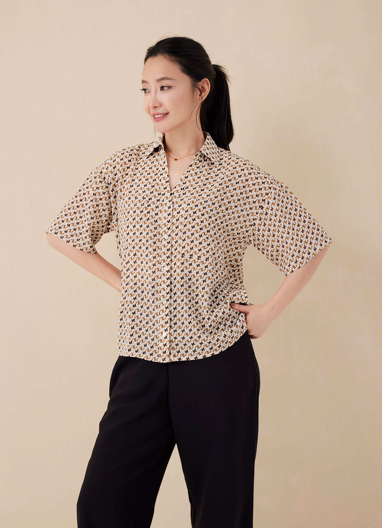 Cashew by Printed Shirt