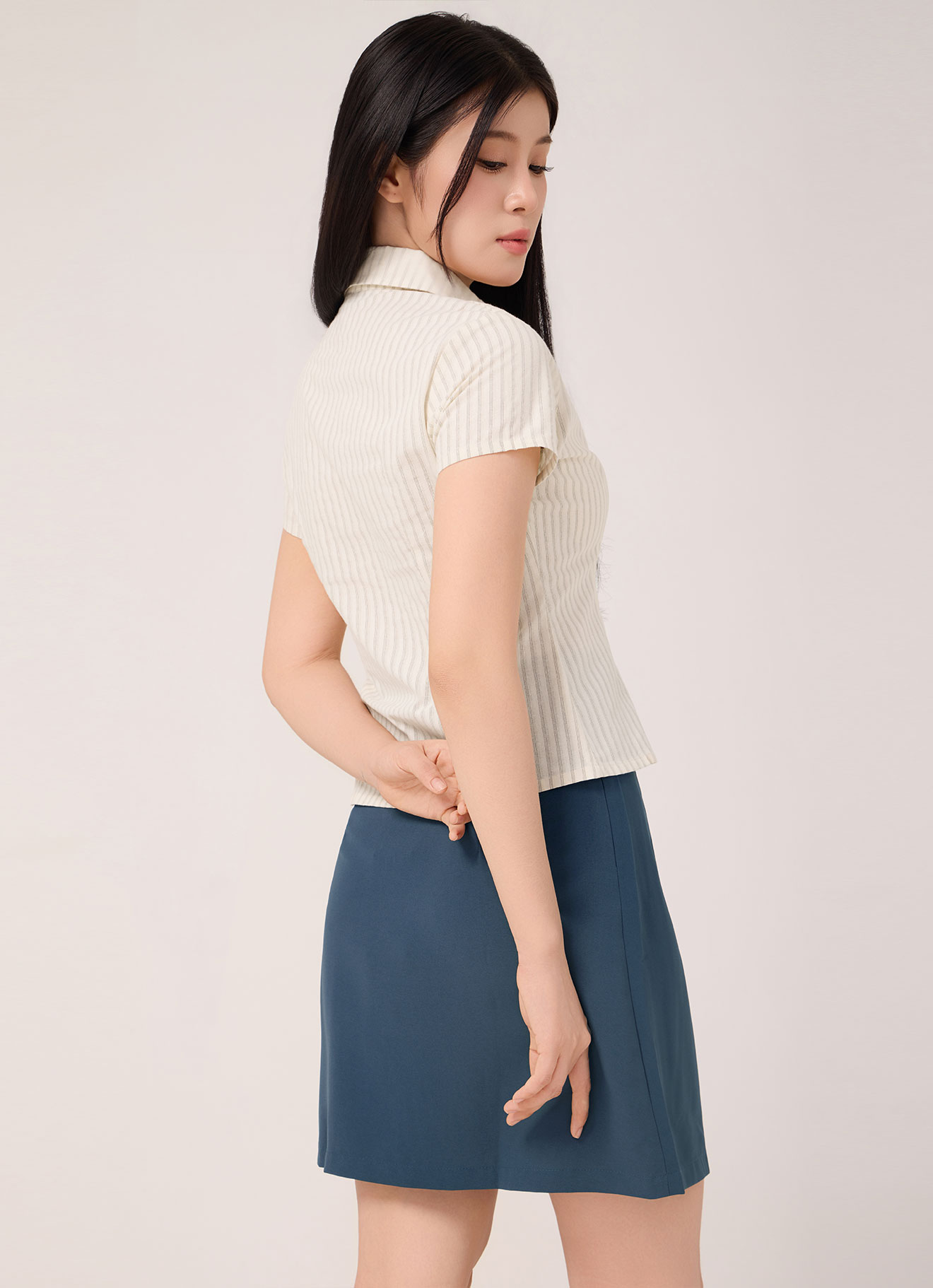 Chestnut by Short Sleeve Striped Shirt
