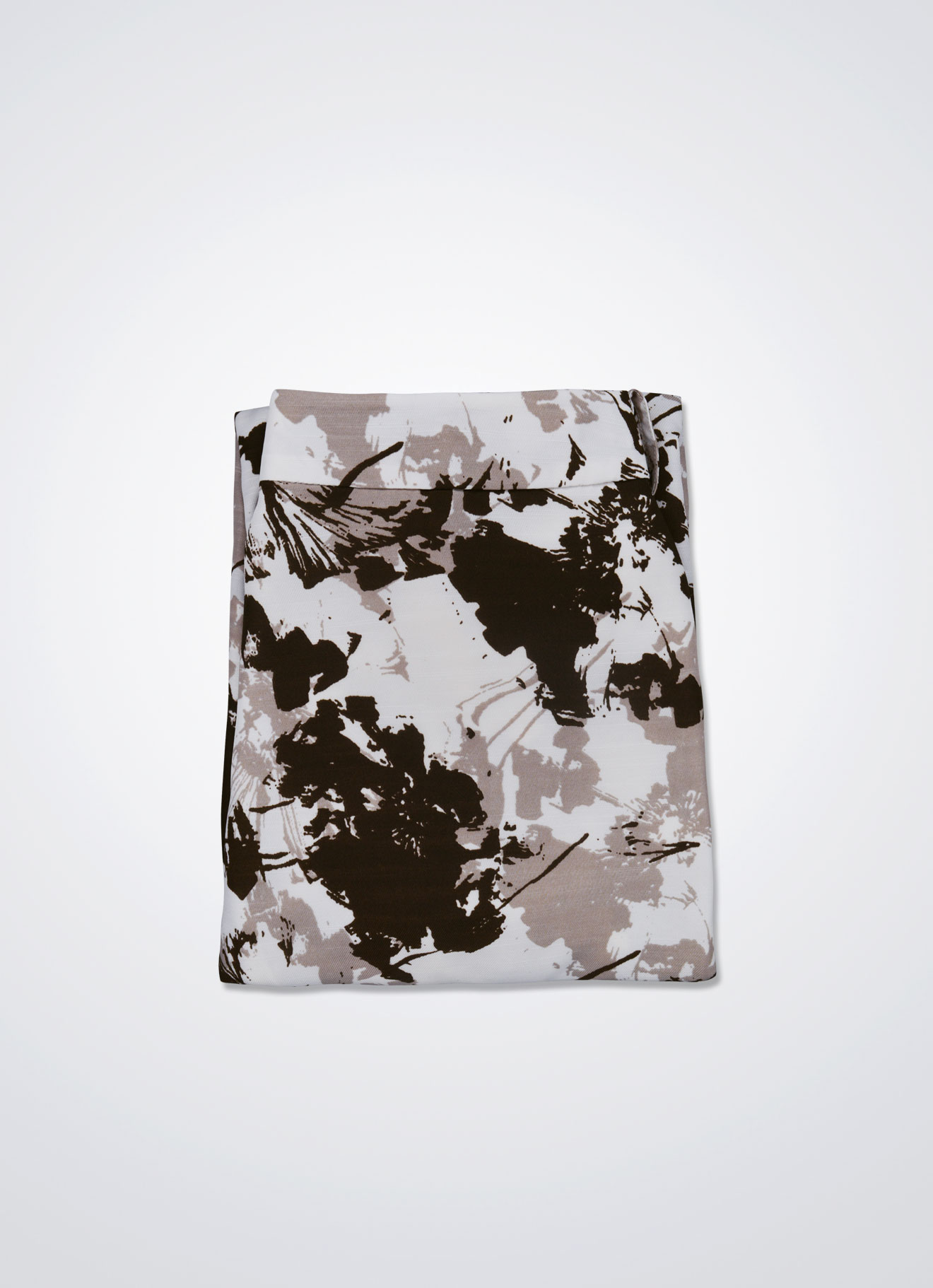 Chocolate-Brown by Printed A-Line Midi Skirt