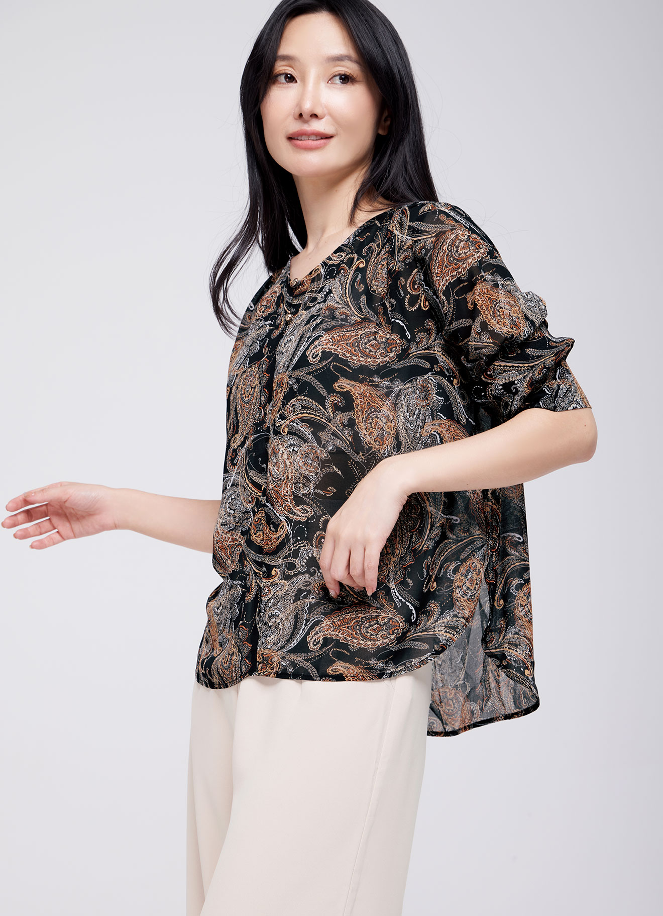 Clay  by Sleeve Blouse