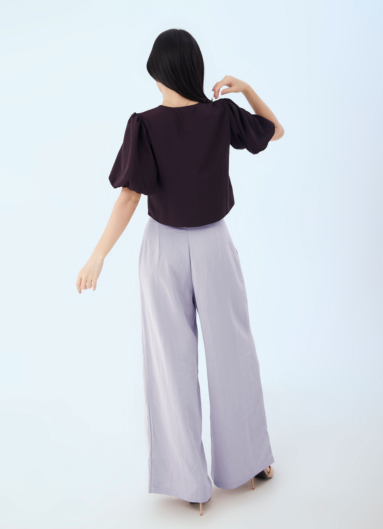 Cloud-Gray  by Wide-leg Pants
