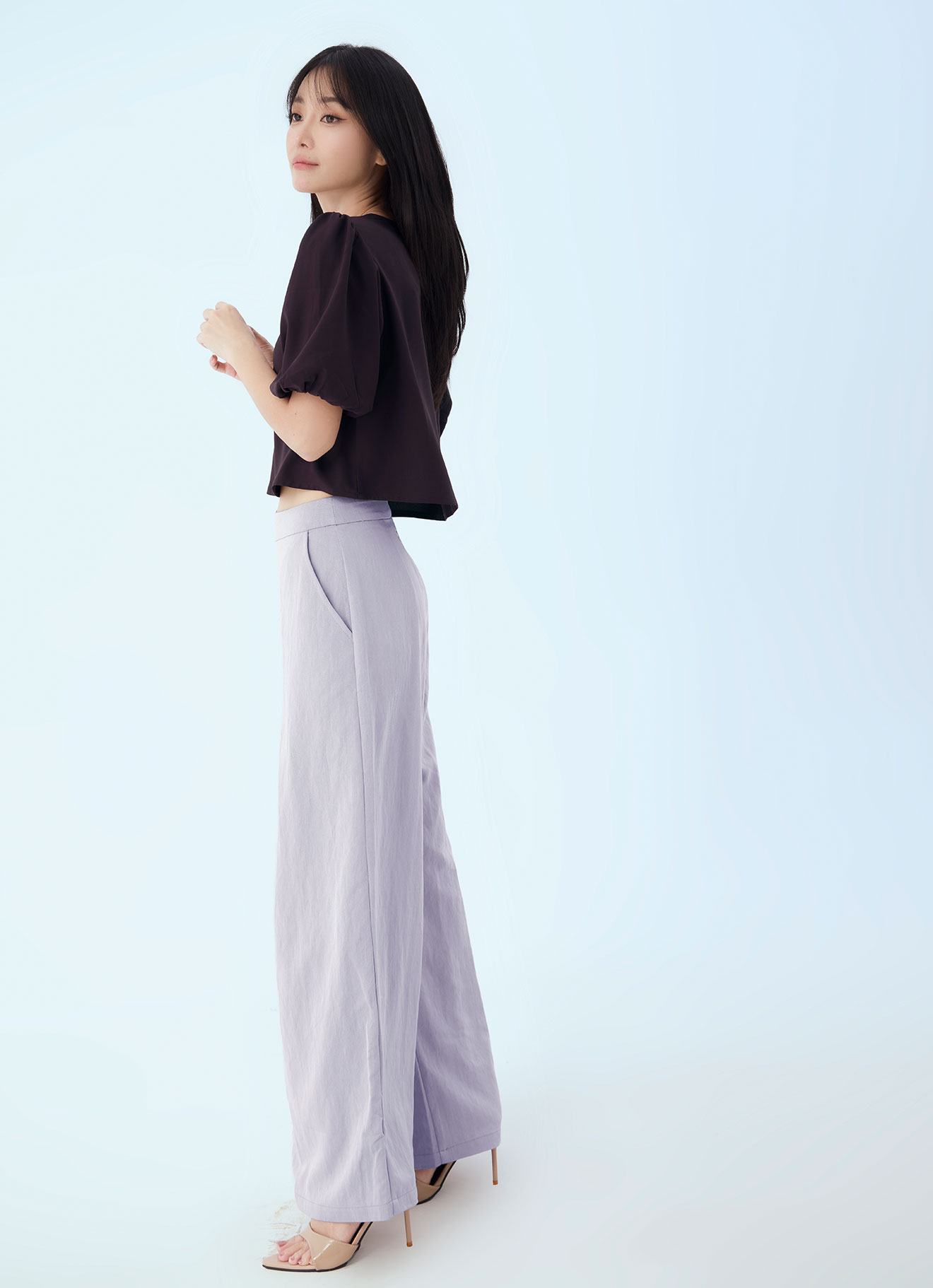 Cloud-Gray  by Wide-leg Pants
