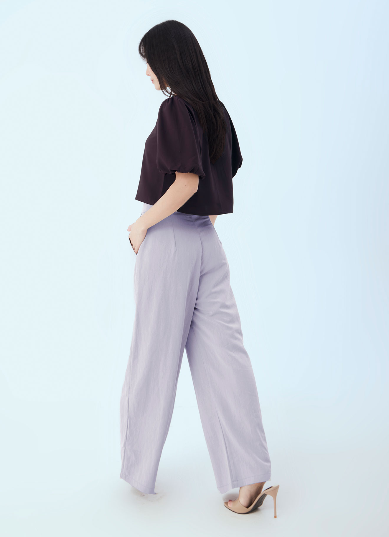 Cloud-Gray  by Wide-leg Pants