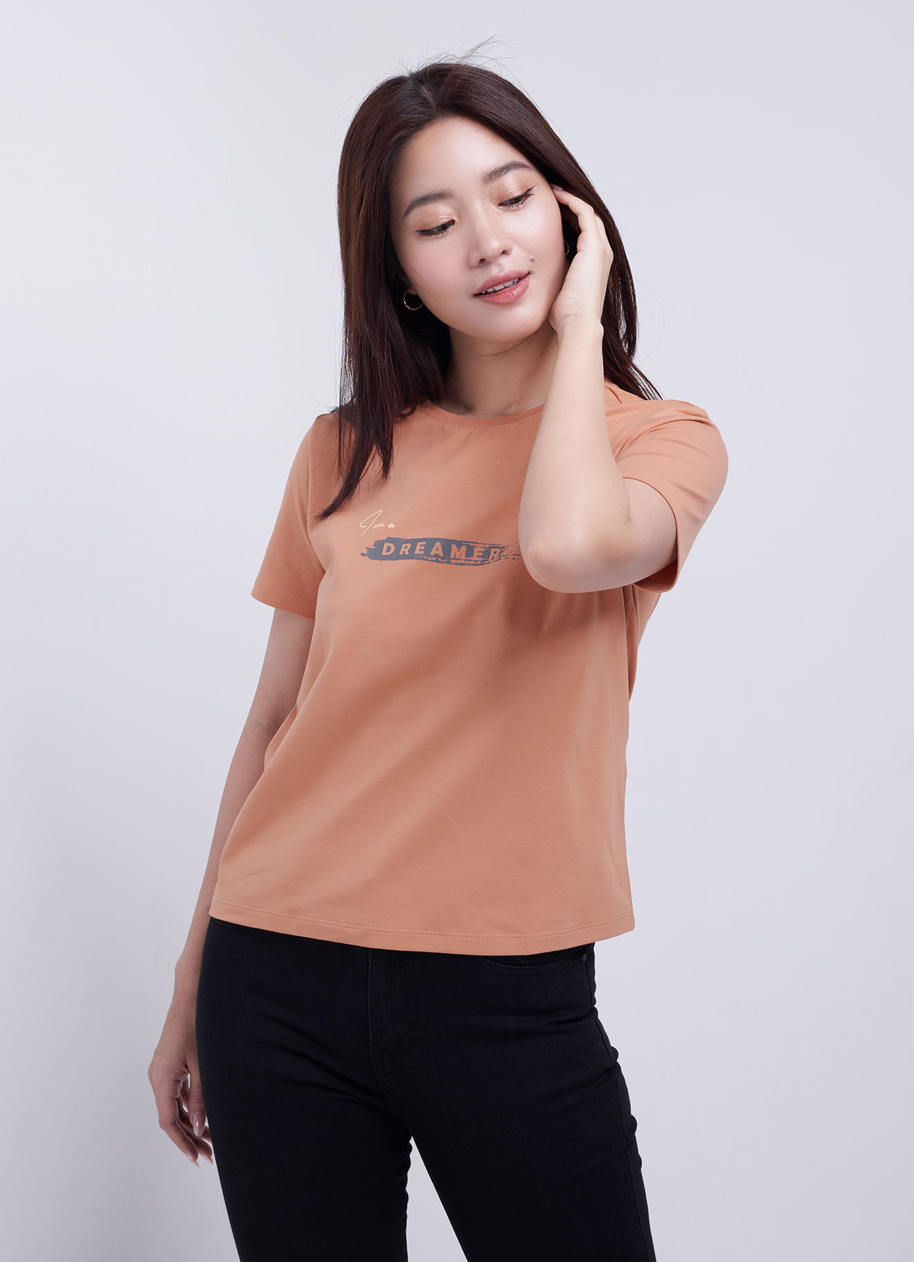 Copper-Tan by Printed Top