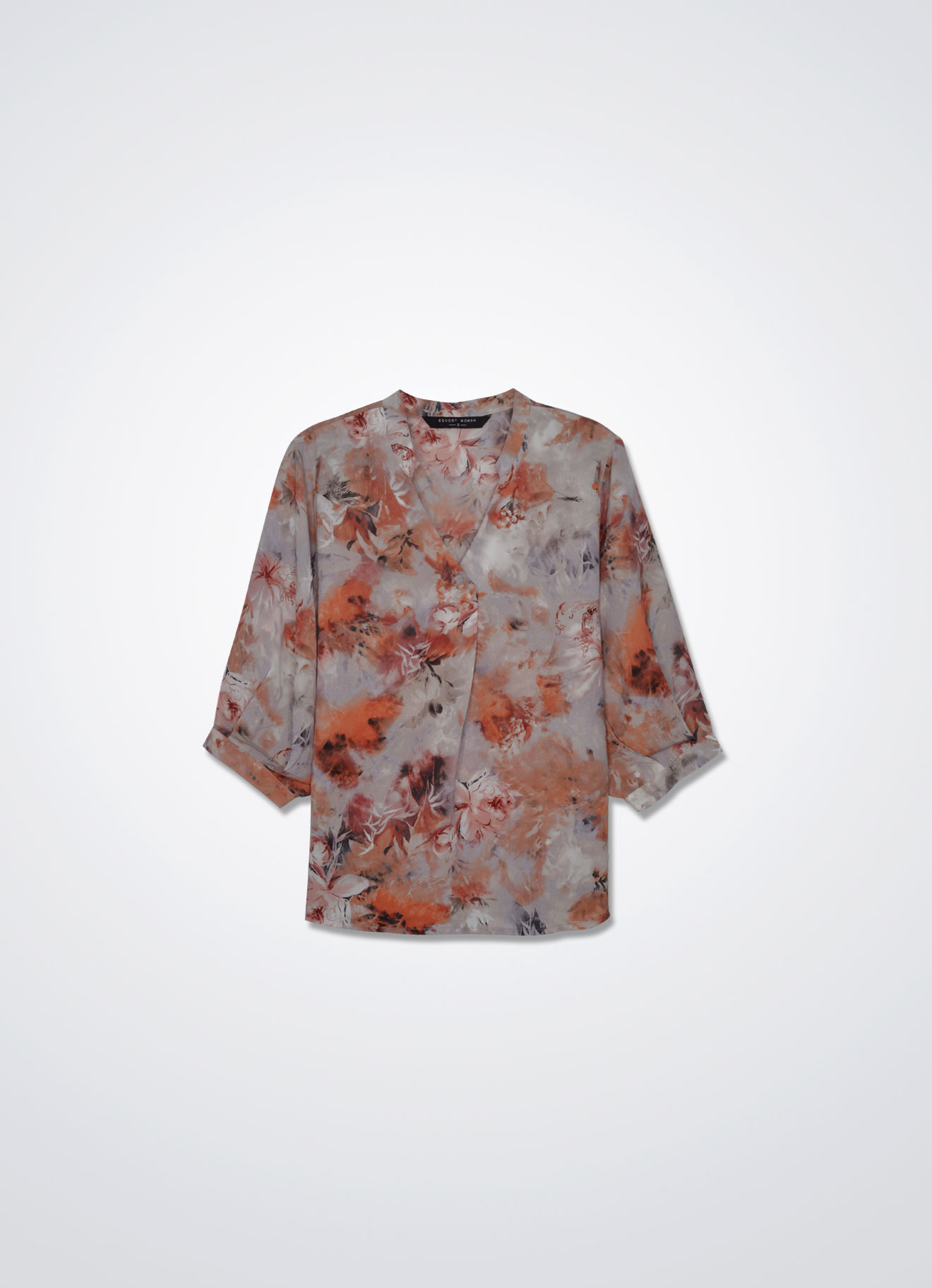 Coral-Rose by Floral Printed Top