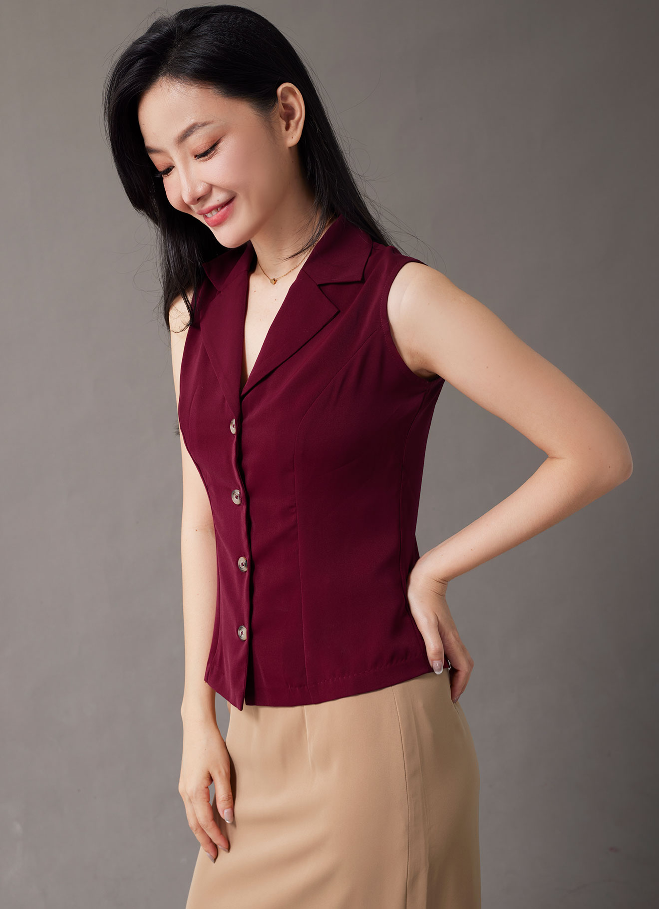 Cordovan by Sleeveless Top