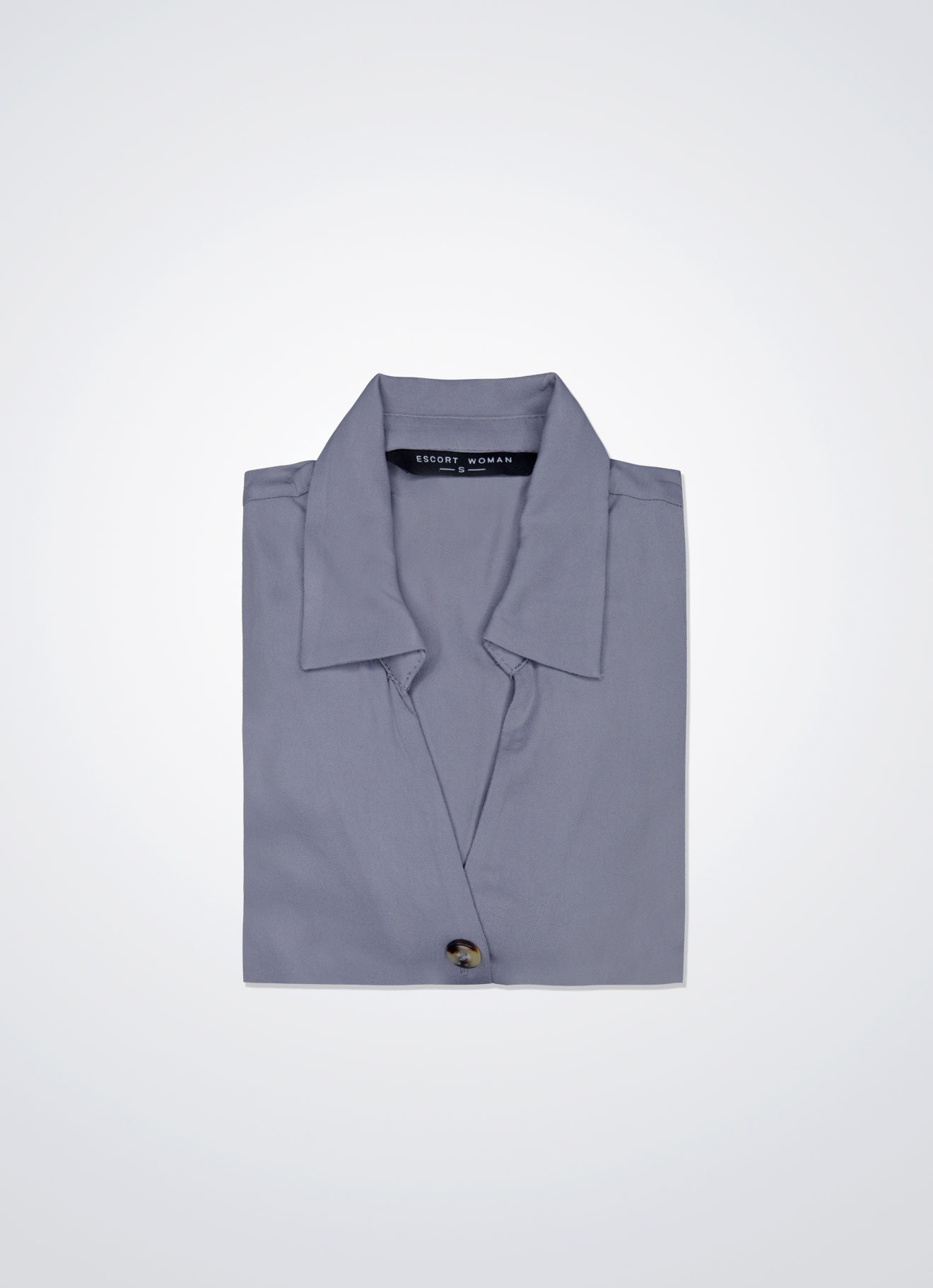 Dapple-Gray by Shirt Collar Dress with Belt