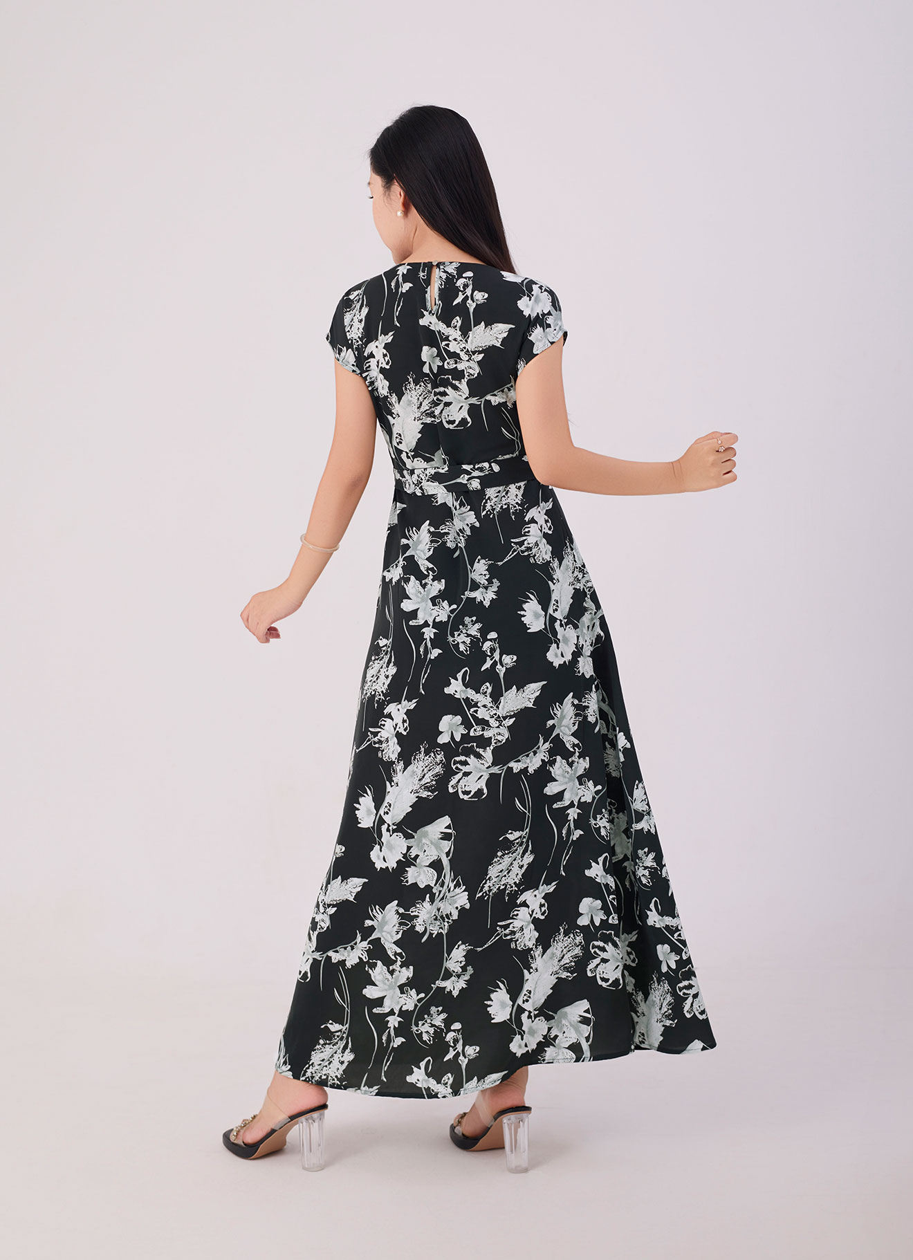 Deep-Forest by Floral Printed Dress