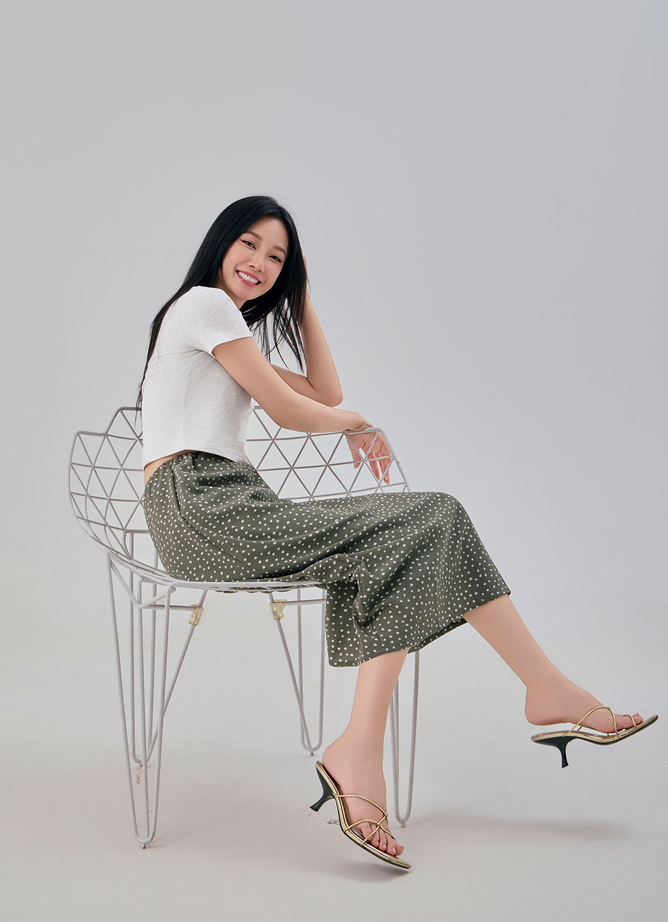 Deep-Lichen-Green by Midi Skirt