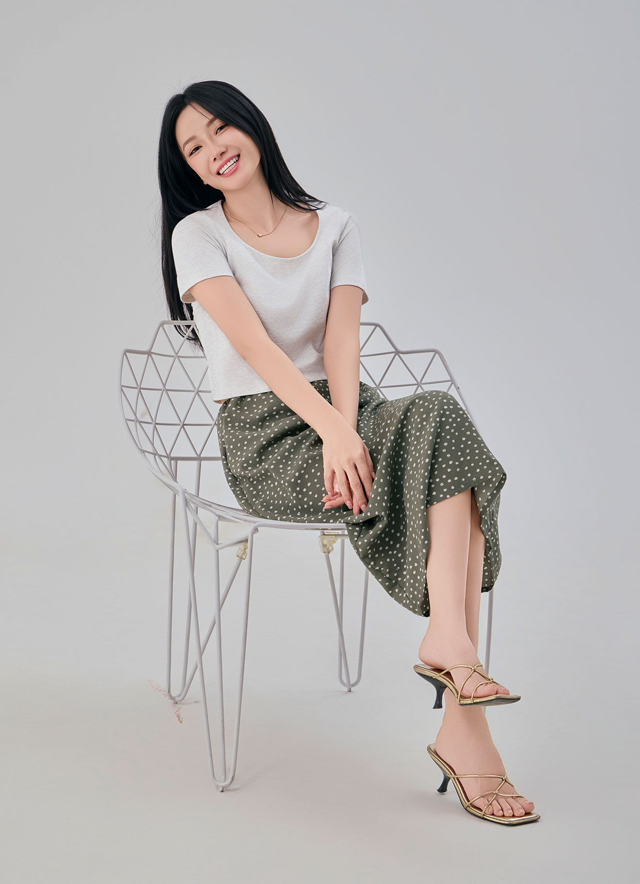 Deep-Lichen-Green by Midi Skirt