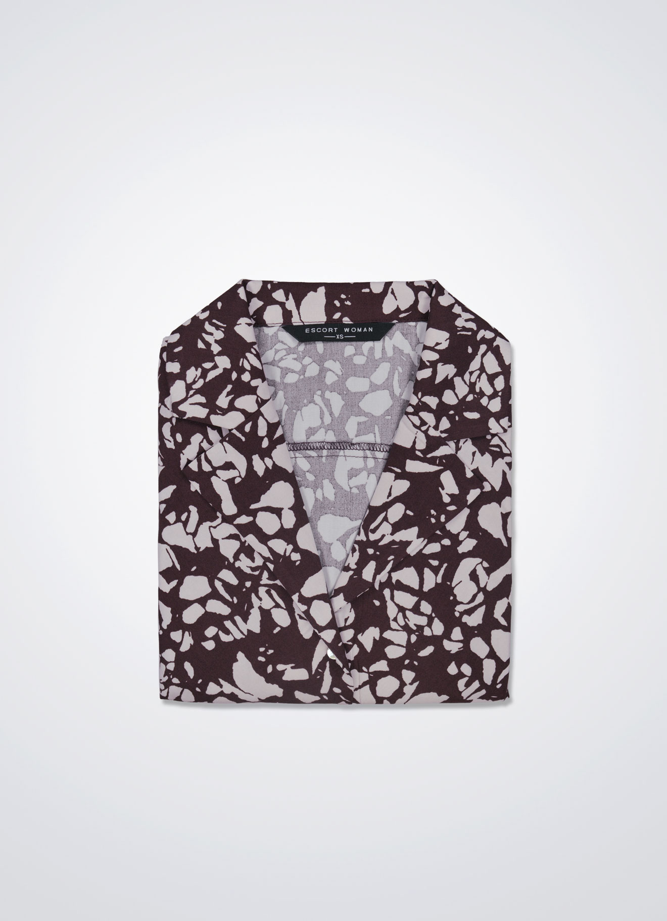 Deep-Mahogany by Printed Dress