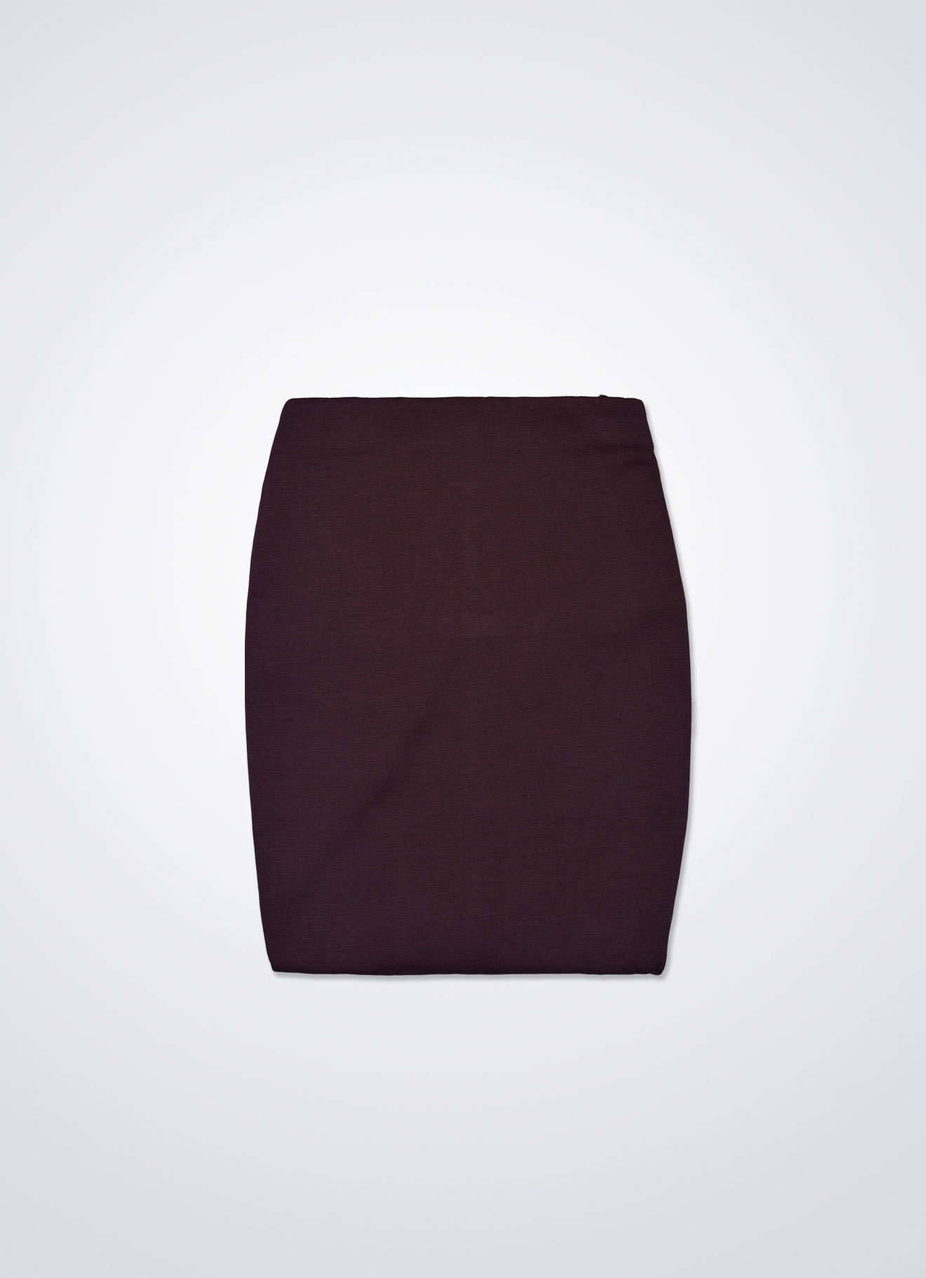 Deep-Mahogany by High Waist Midi Skirt