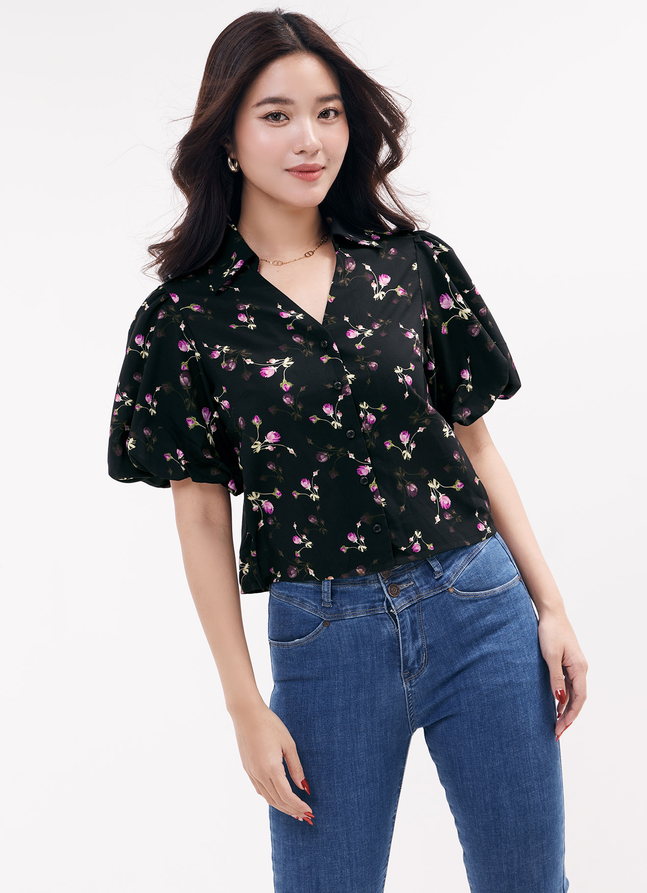 Deep-Orchid  by Sleeve Top