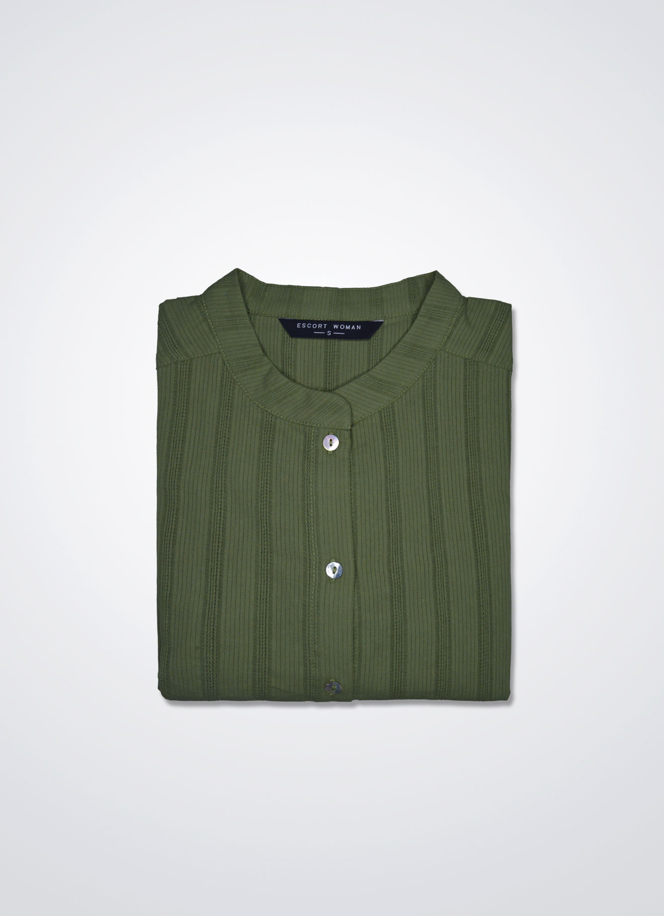 Dried-Herd by Collarless Sleeve Blouse