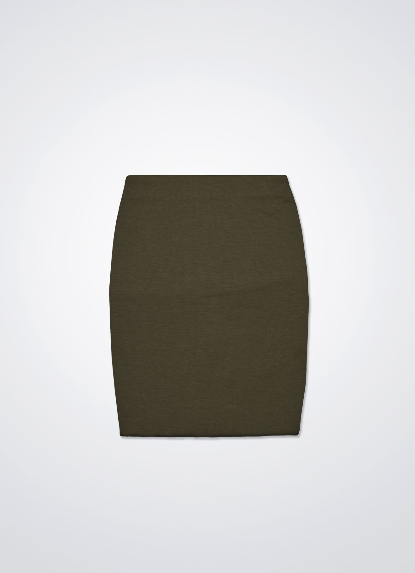 Dusky-Green by High Waist Midi Skirt