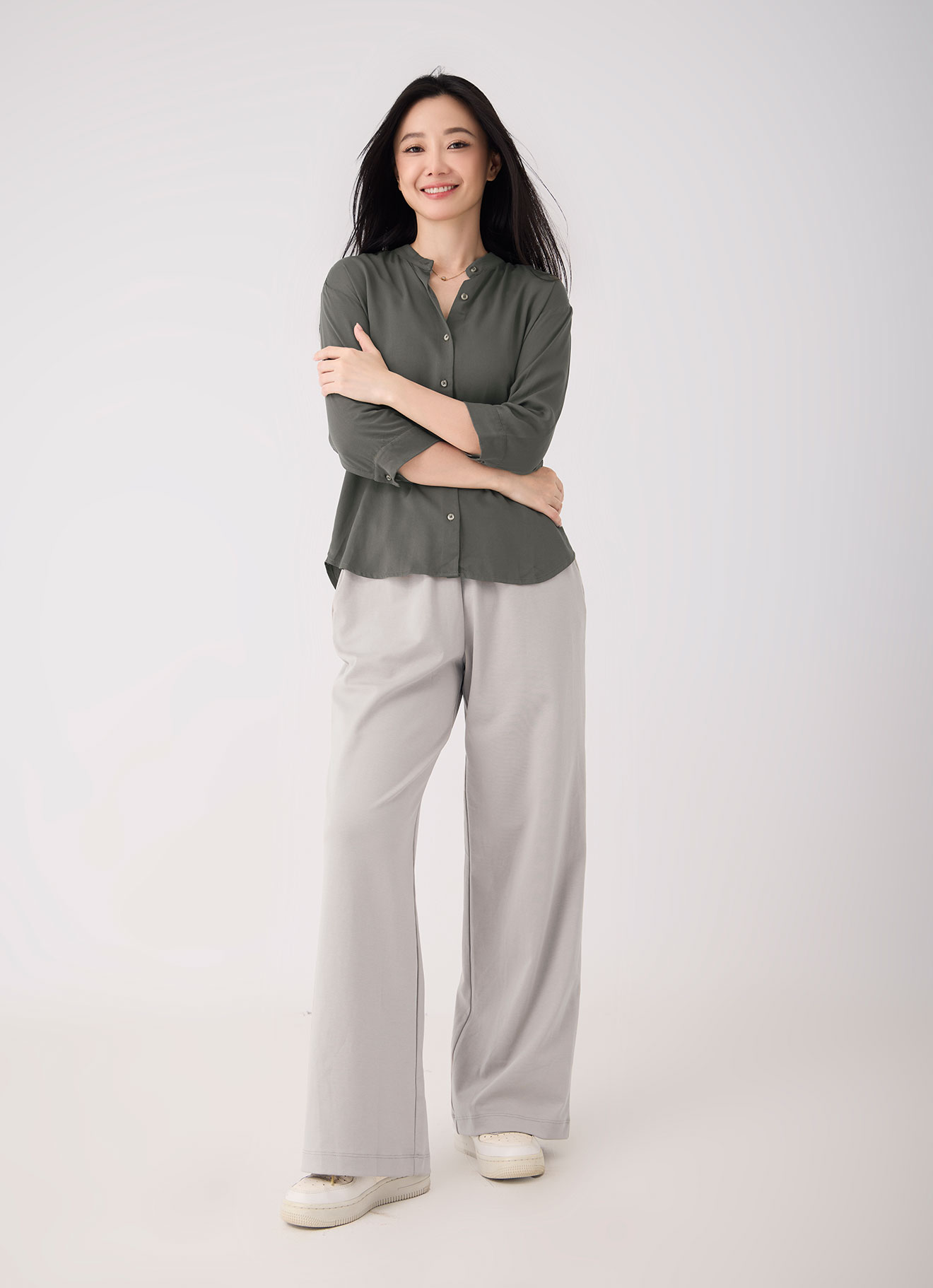 Dusty-Olive by Sleeve Blouse