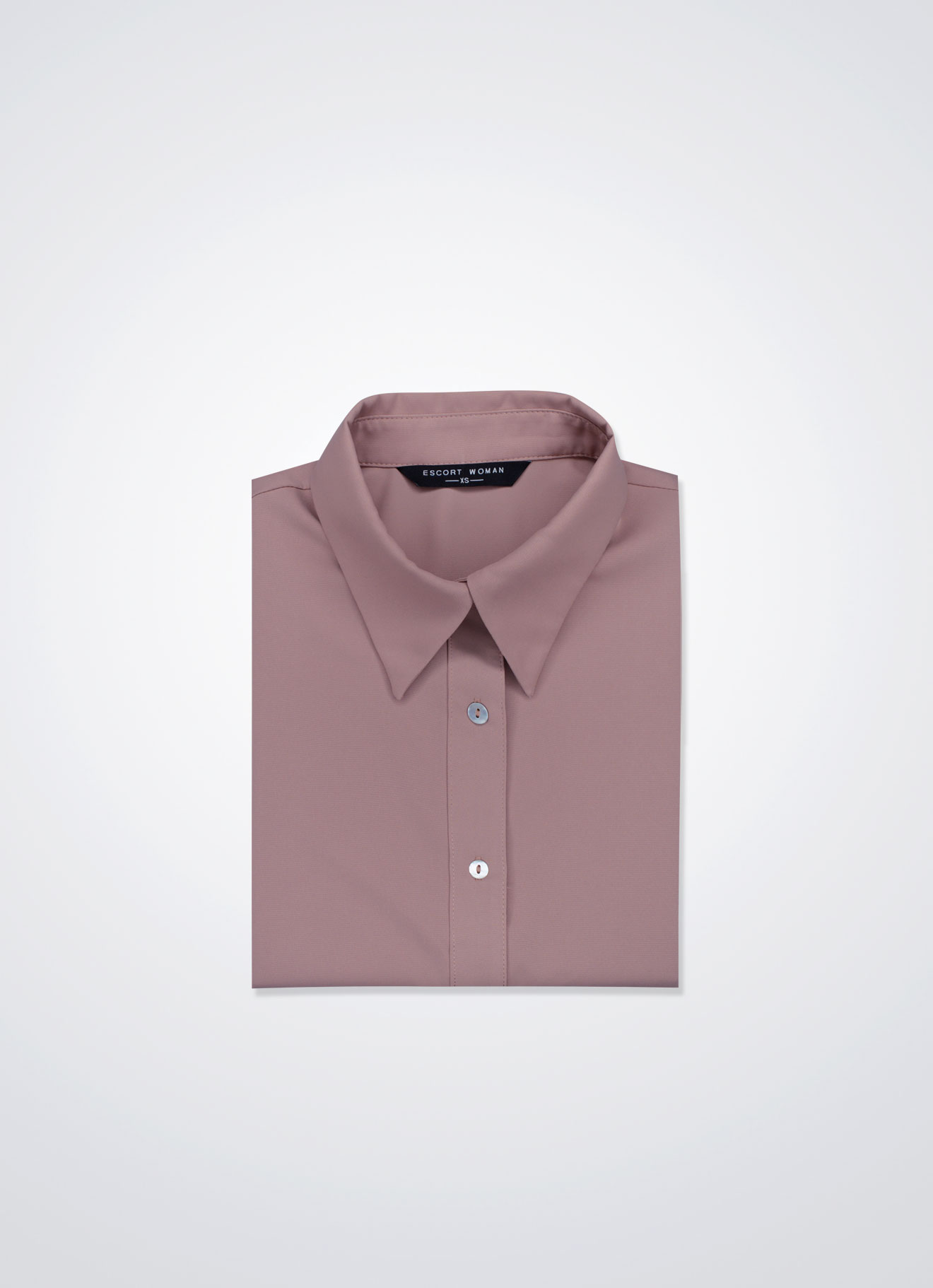 Dusty-Pink by Shirt Collar Blouse