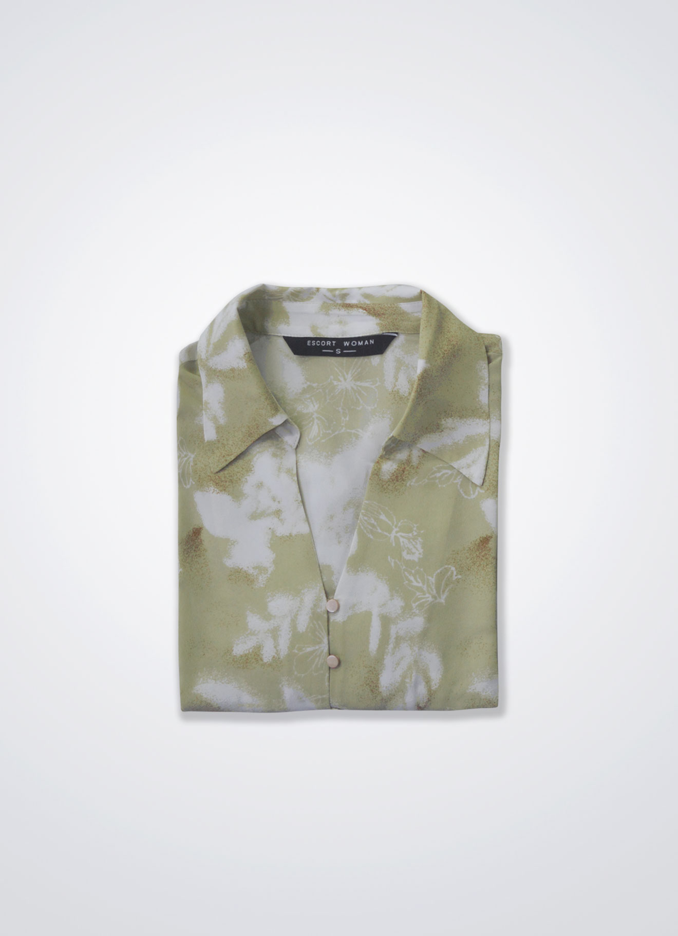 Dusty-Yellow by Floral Printed Shirt