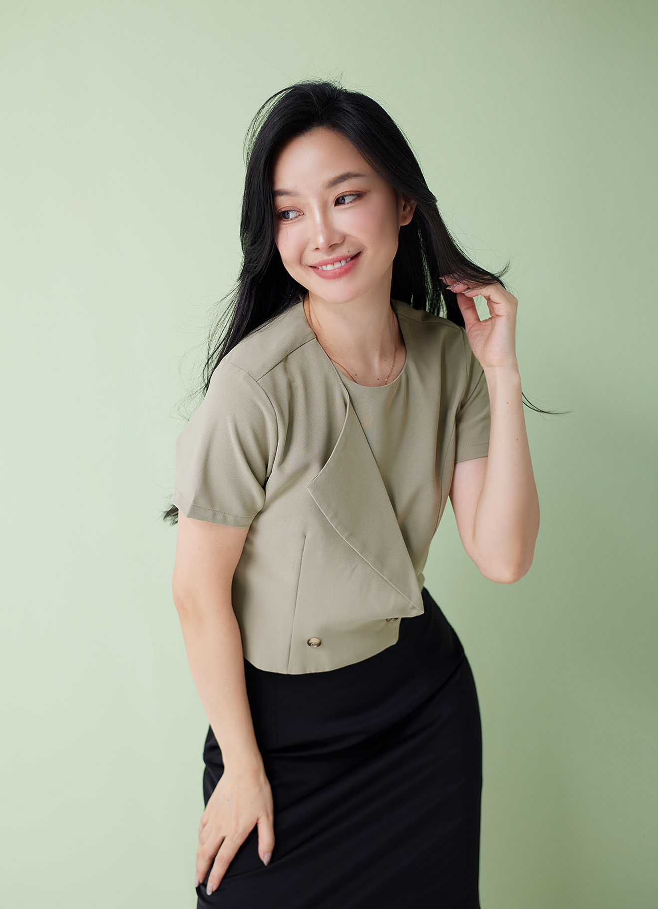 Eucalyptus by Sleeve Blouse