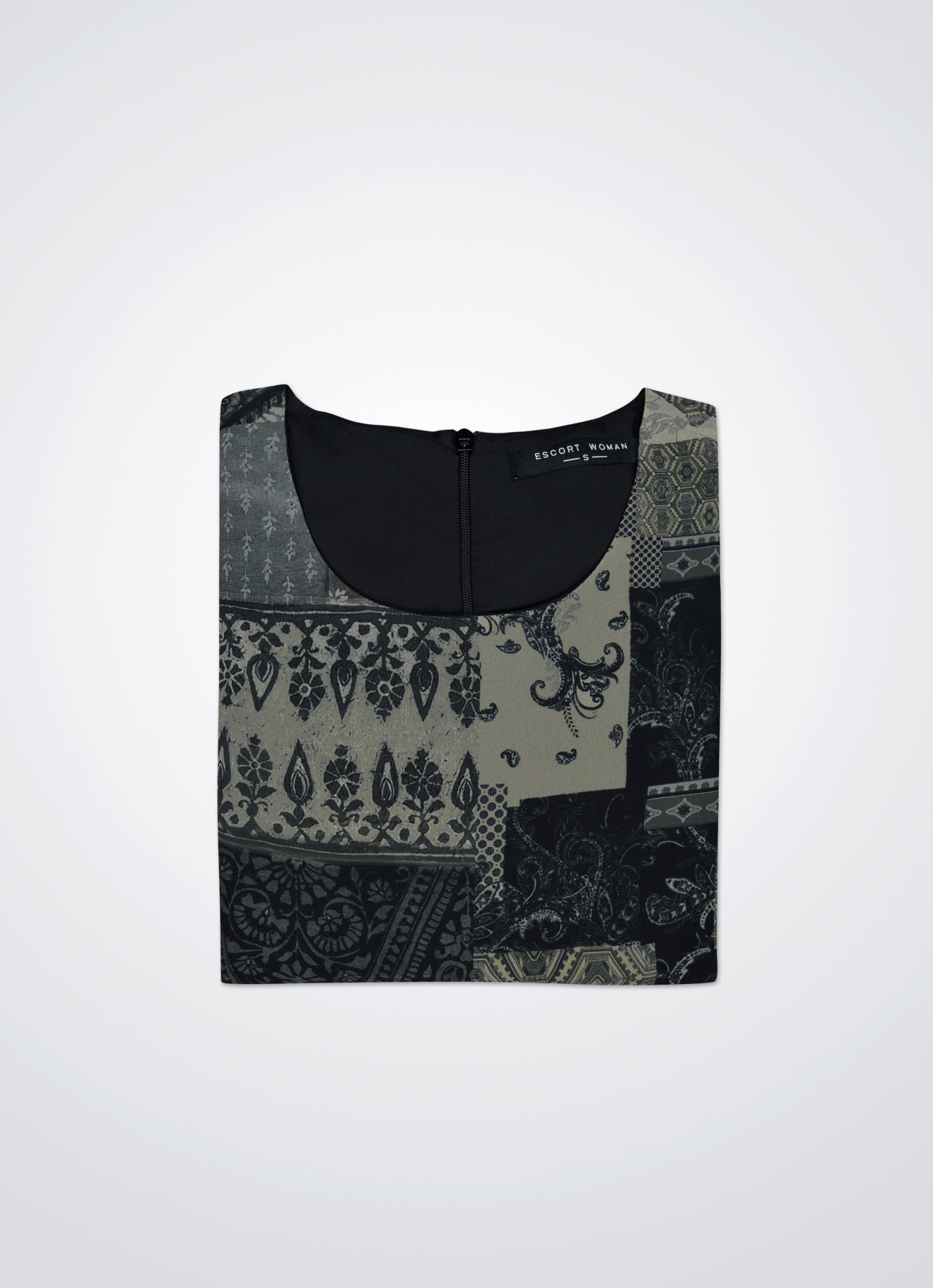 Fog-Green by Round-Neck Dress