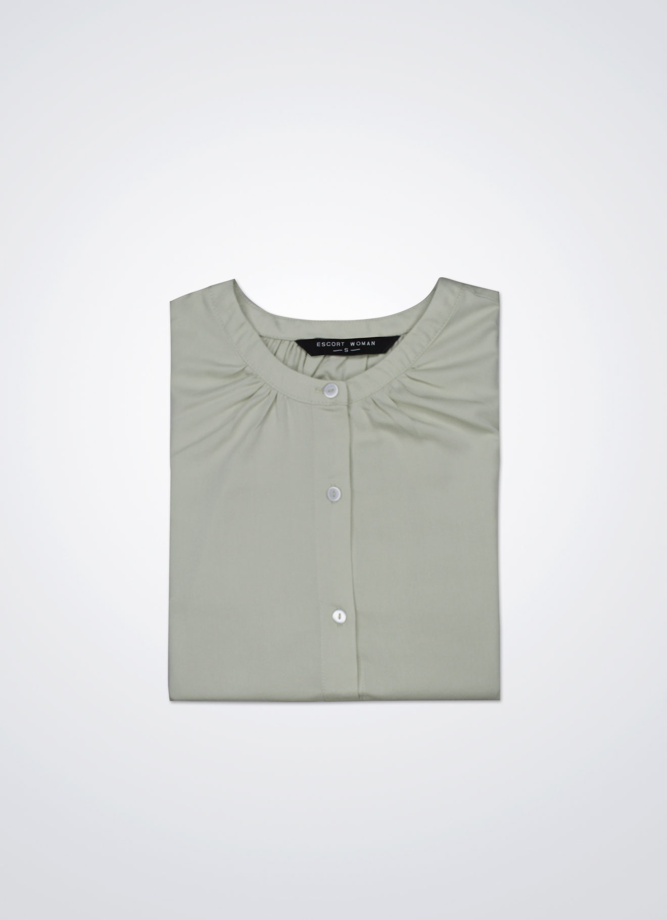 Fog-Green by Sleeve Blouse