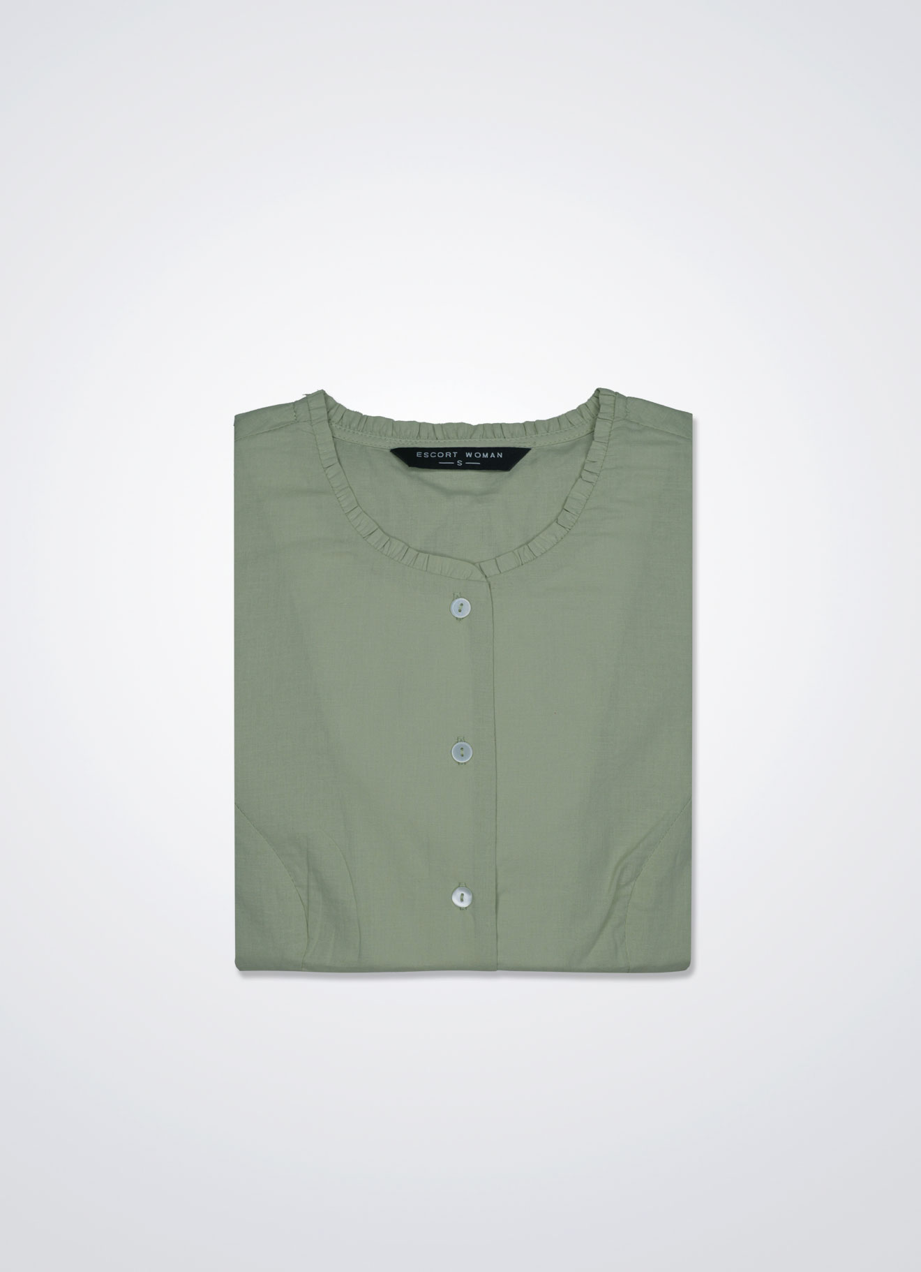 Fog-Green by Sleeve Blouse
