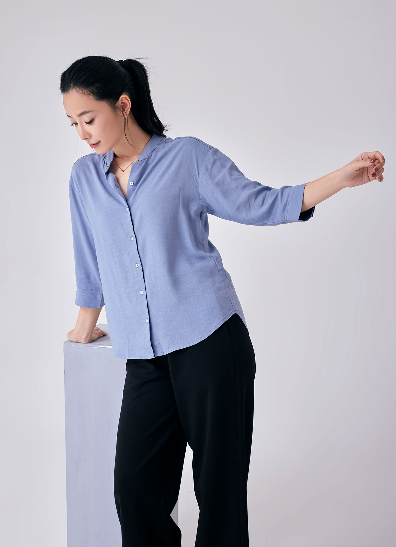 Forever-Blue by Sleeve Blouse