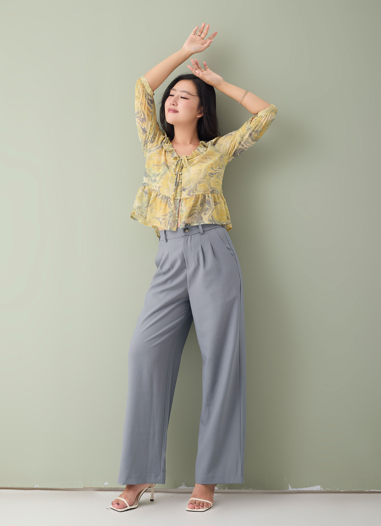 French-Vanilla by Pleated Blouse