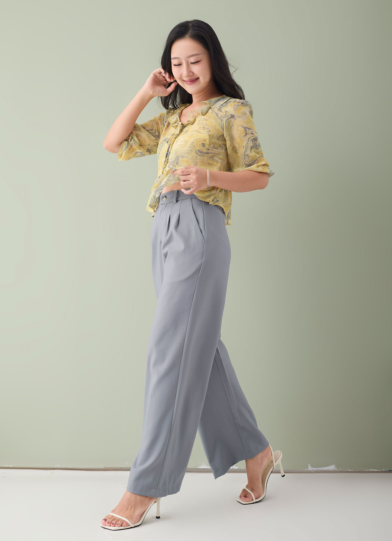 French-Vanilla by Pleated Blouse