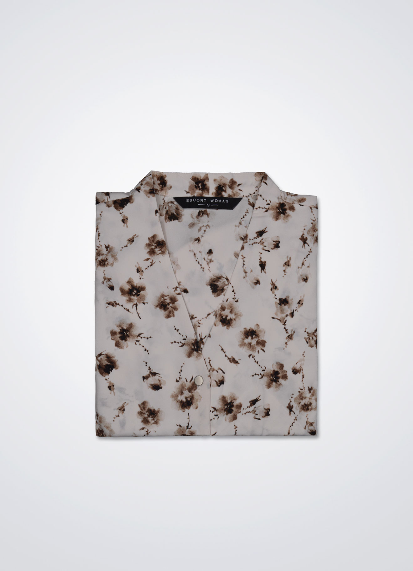 Friar-Brown by V-Neck Blouse
