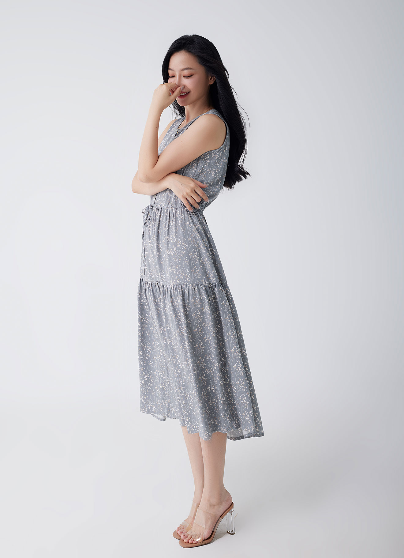 Frost-Gray by Sleeveless Dress