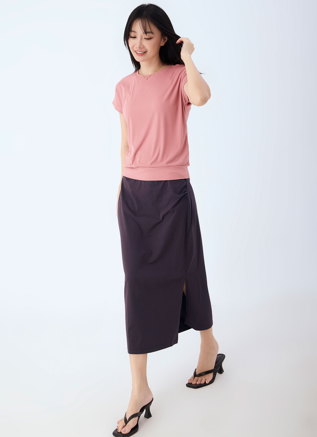 Fudge by Side-Slit Midi Skirt