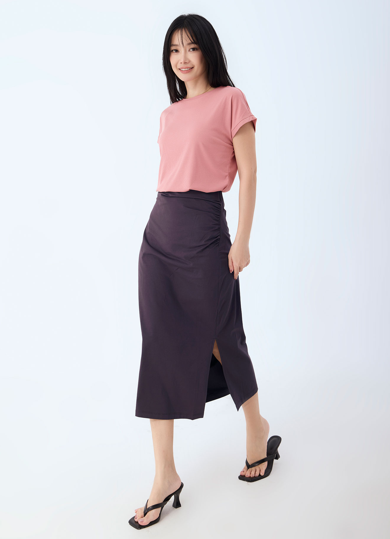 Fudge by Side-Slit Midi Skirt