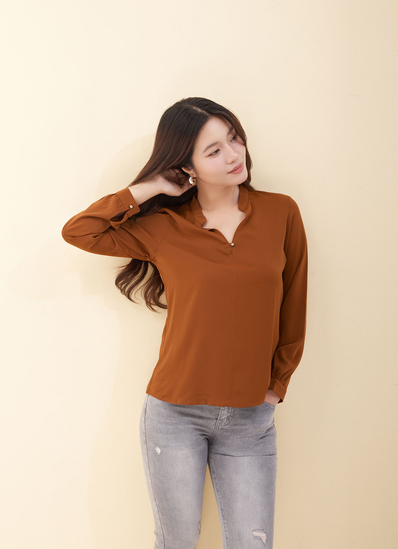 Ginger-Bread by Long Sleeve Blouse