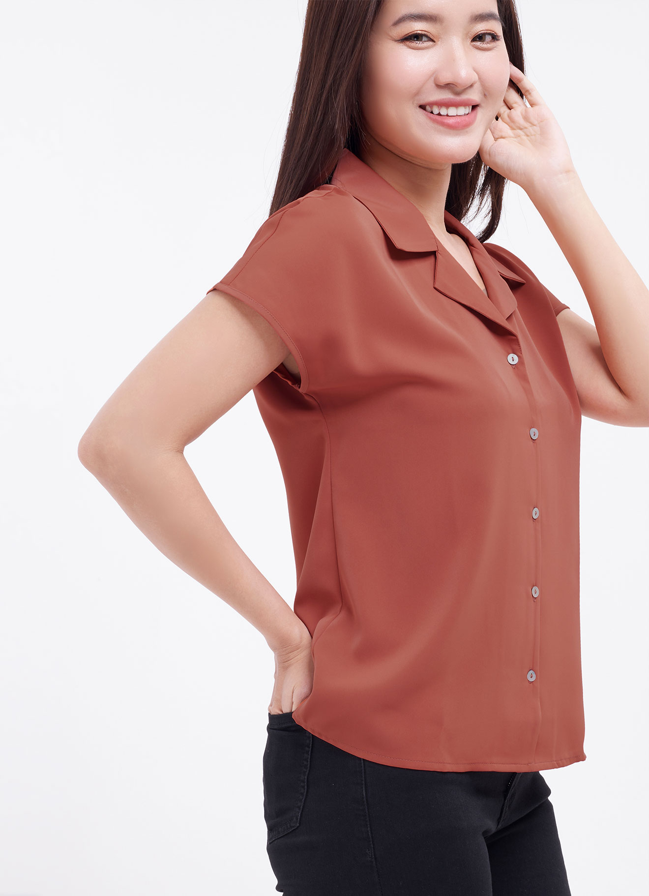 Ginger-Spice  by Sleeve Top