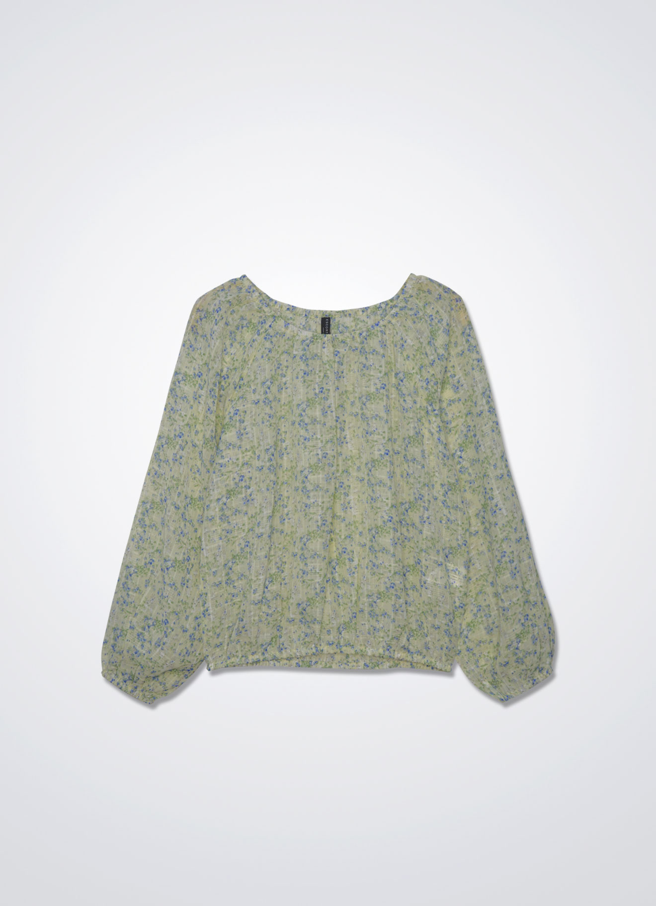 Glass-Green by Long Sleeve Top