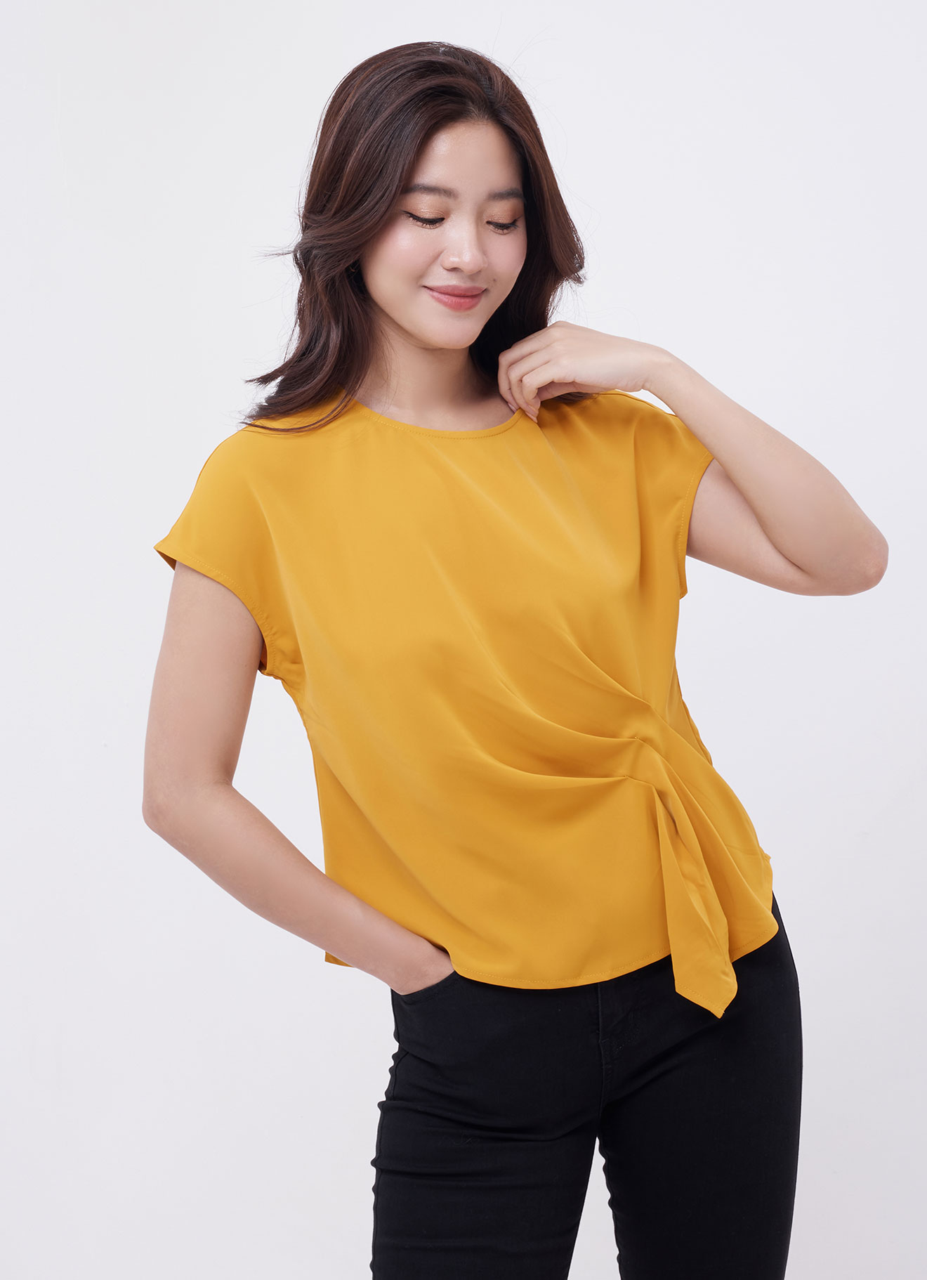 Golden-Glow by Sleeve Blouse