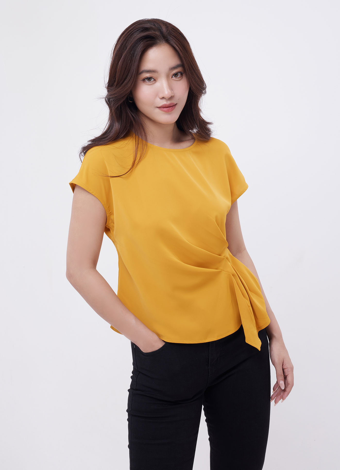 Golden-Glow by Sleeve Blouse