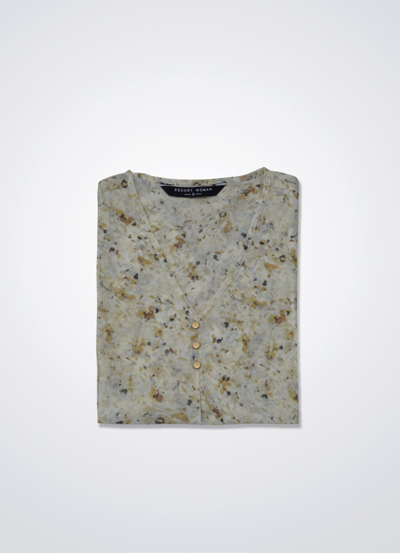 Golden-Nugget by V-Neck Blouse