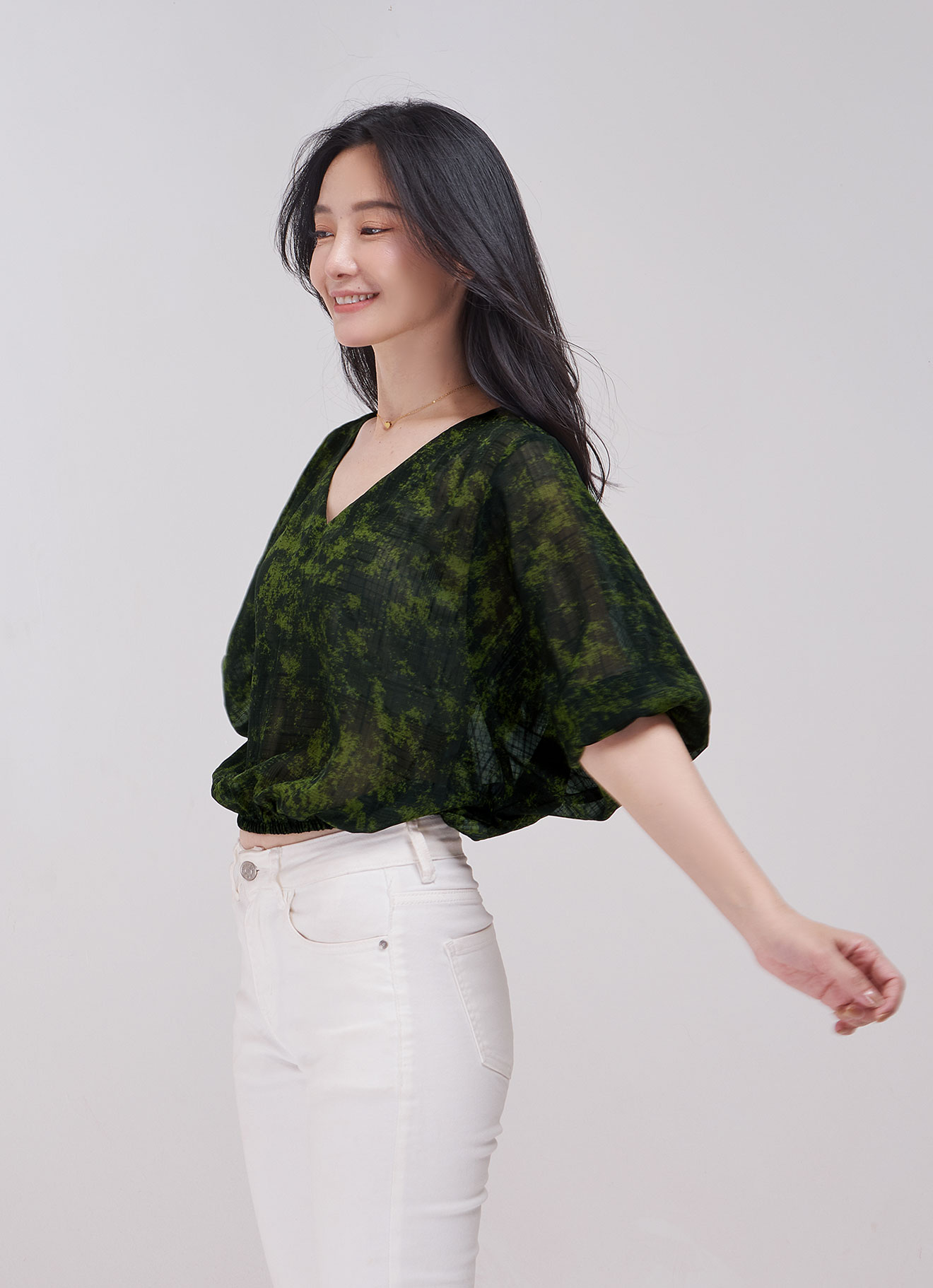 Grass-Green by Crop Top