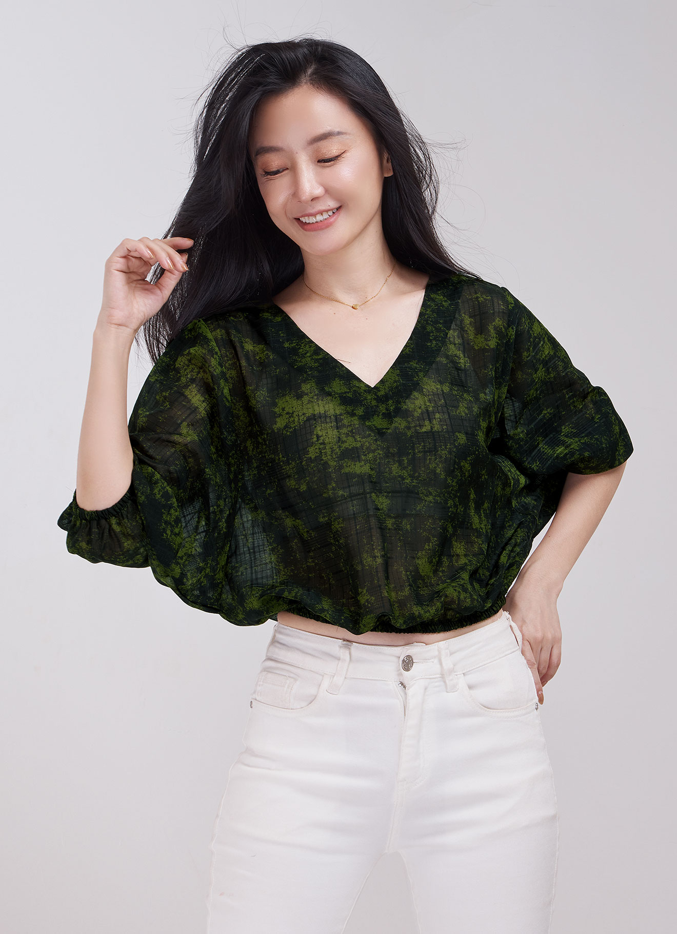 Grass-Green by Crop Top