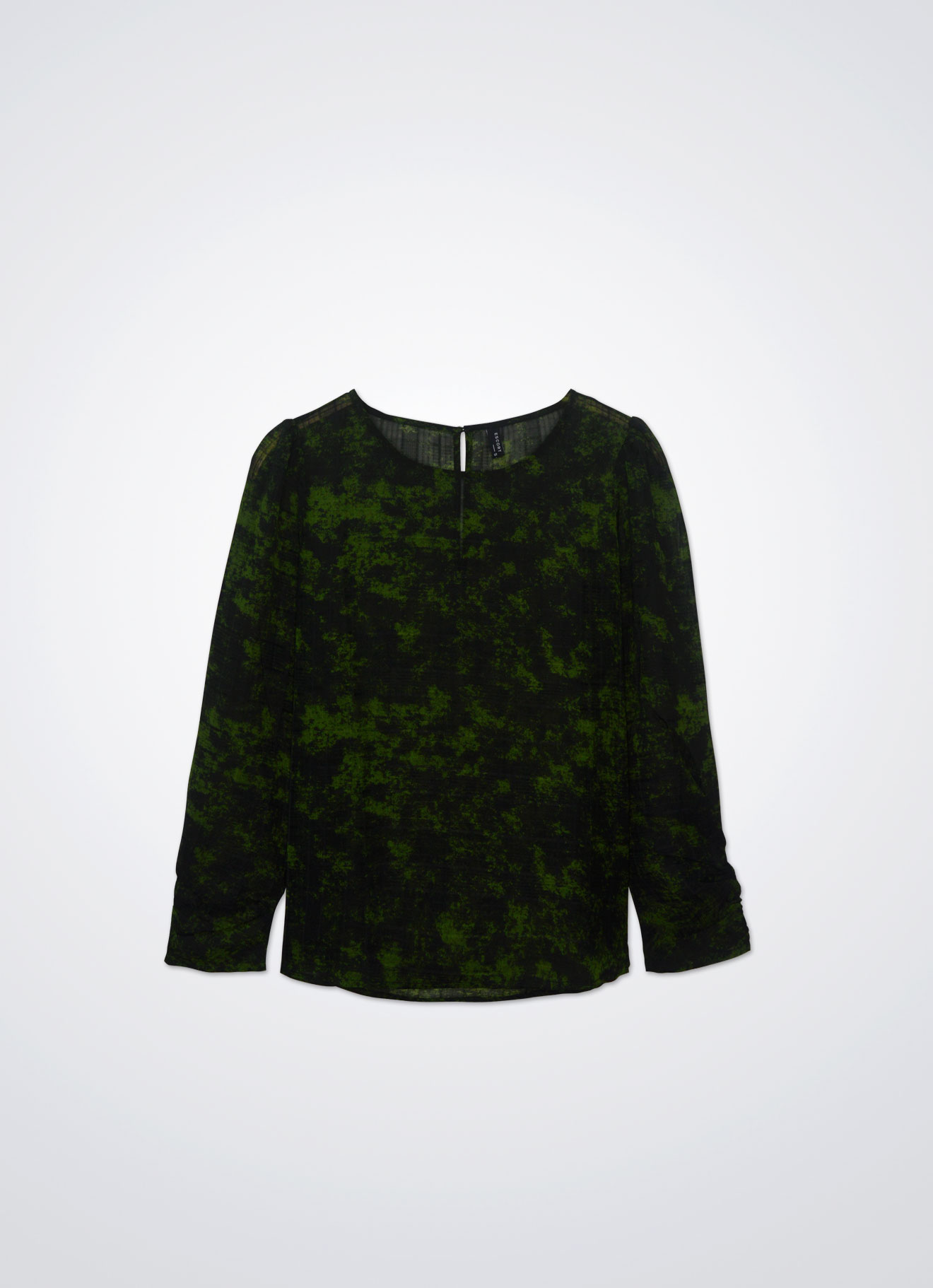 Grass-Green by Long Sleeve Blouse