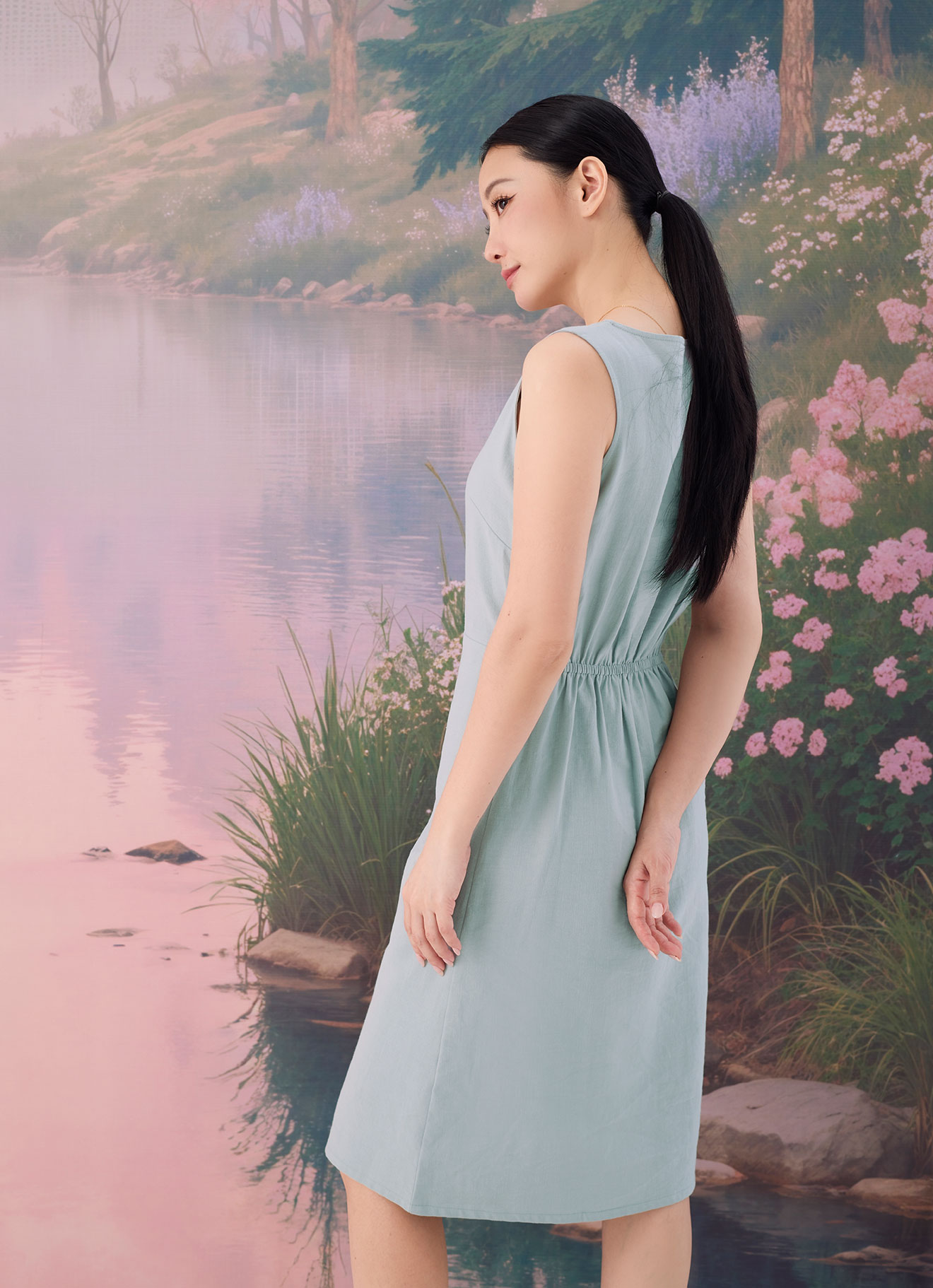 Gray-Mist  by Sleeveless Dress