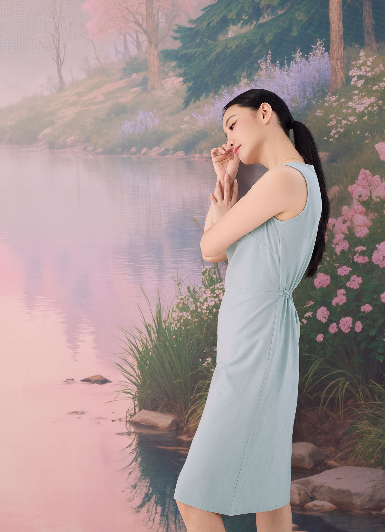 Gray-Mist  by Sleeveless Dress