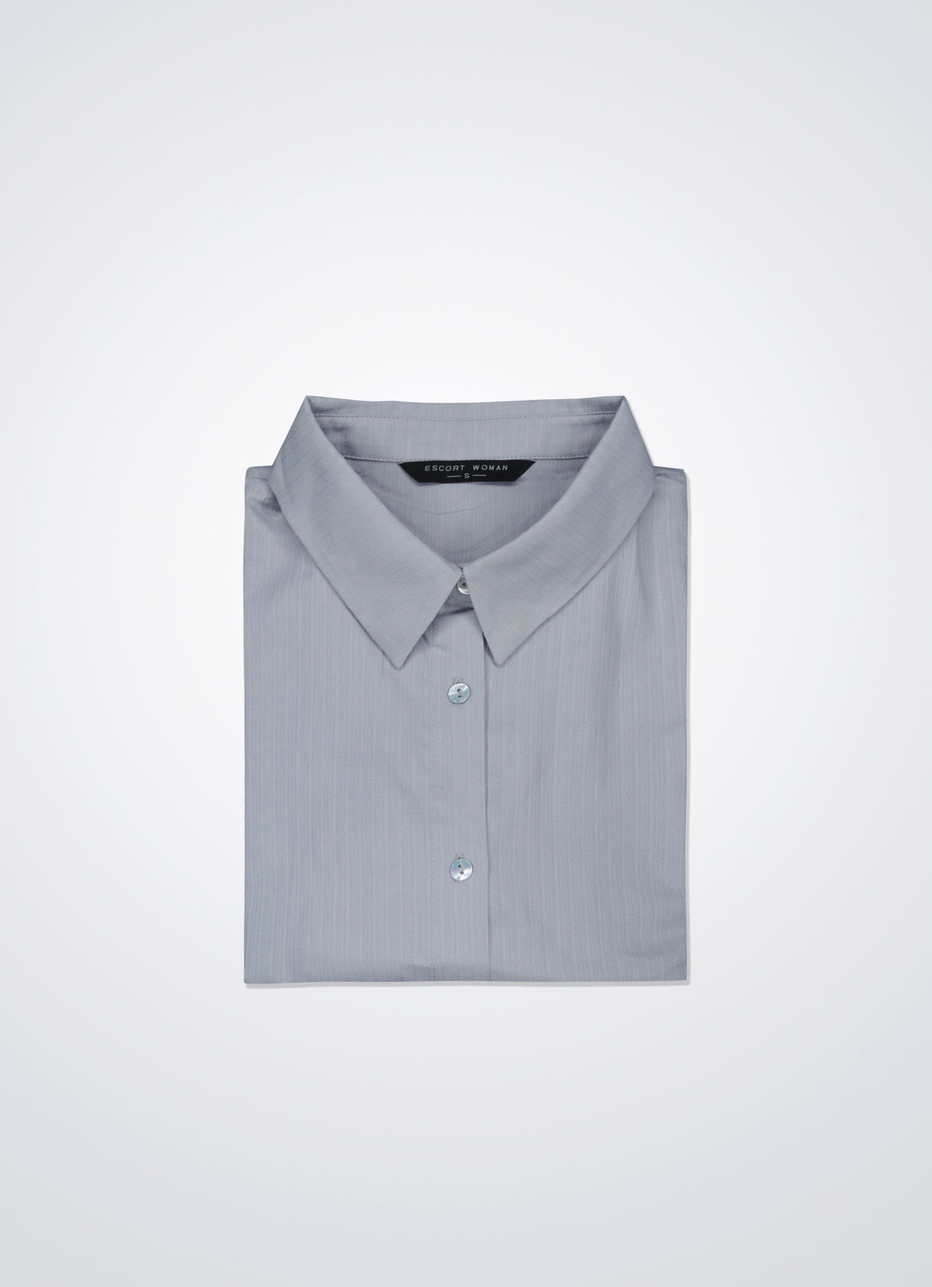 Gray-Violet by Shirt Collar Blouse