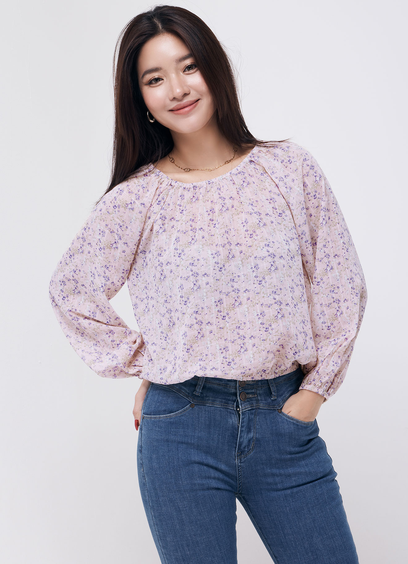 Heavenly-Pink by Long Sleeve Top