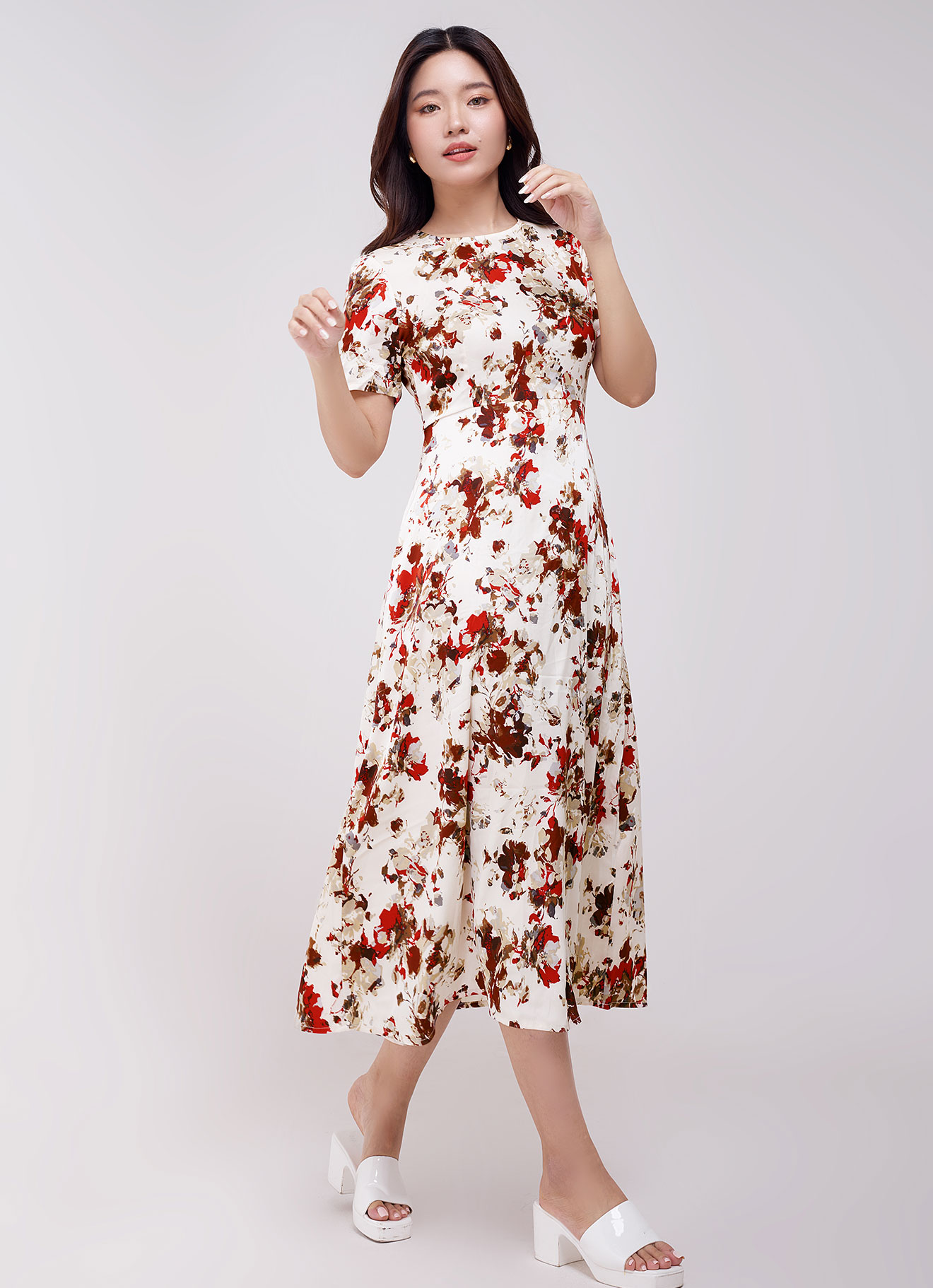 Hibiscus  by Floral Printed Dress