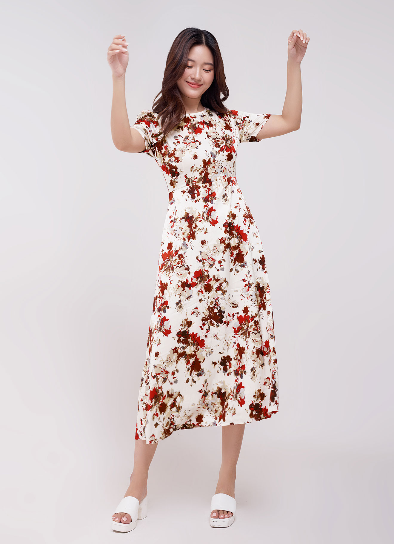 Hibiscus  by Floral Printed Dress