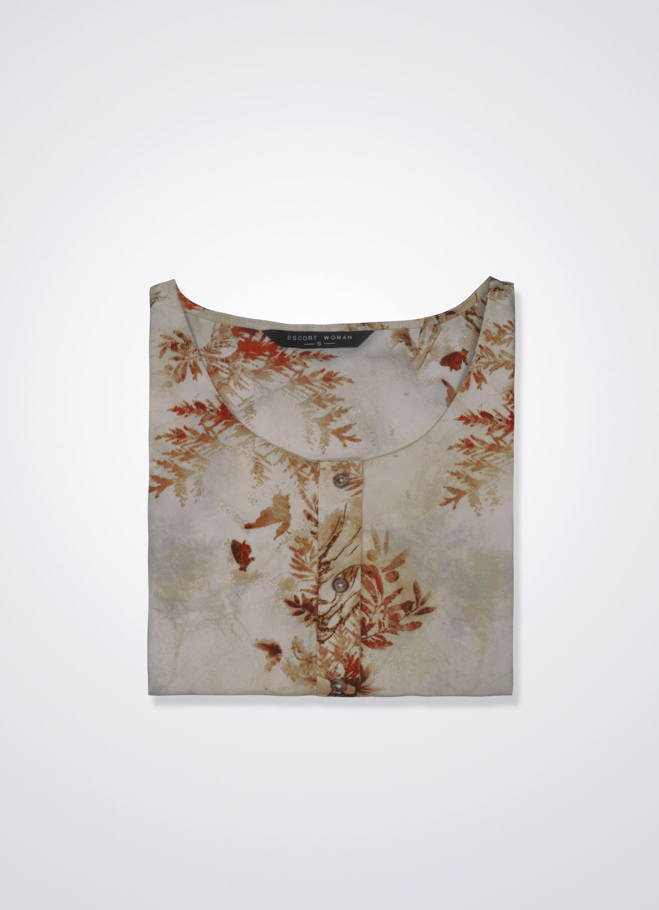 High-Rish-Red by Floral Printed Blouse