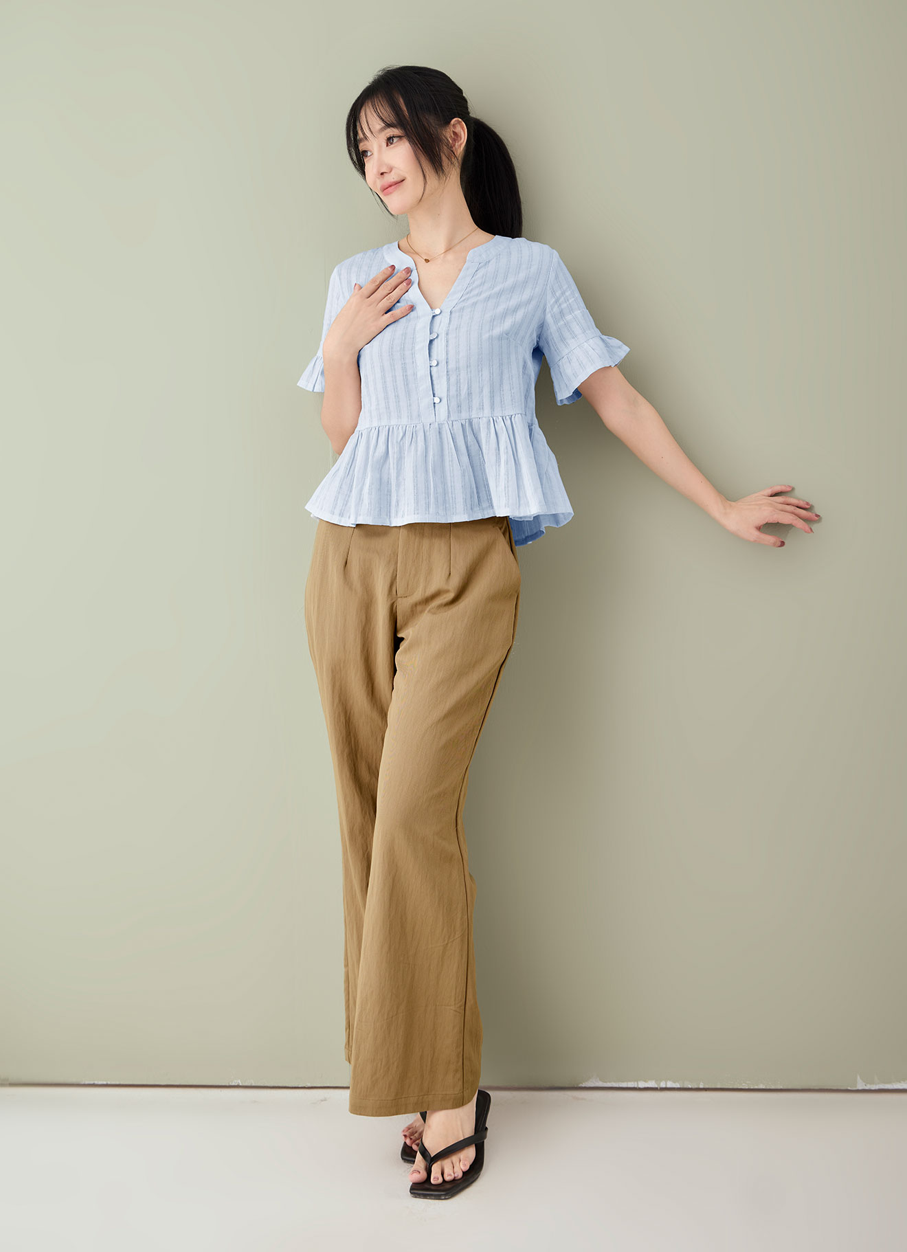 Ice-Flow by V-Neck Blouse